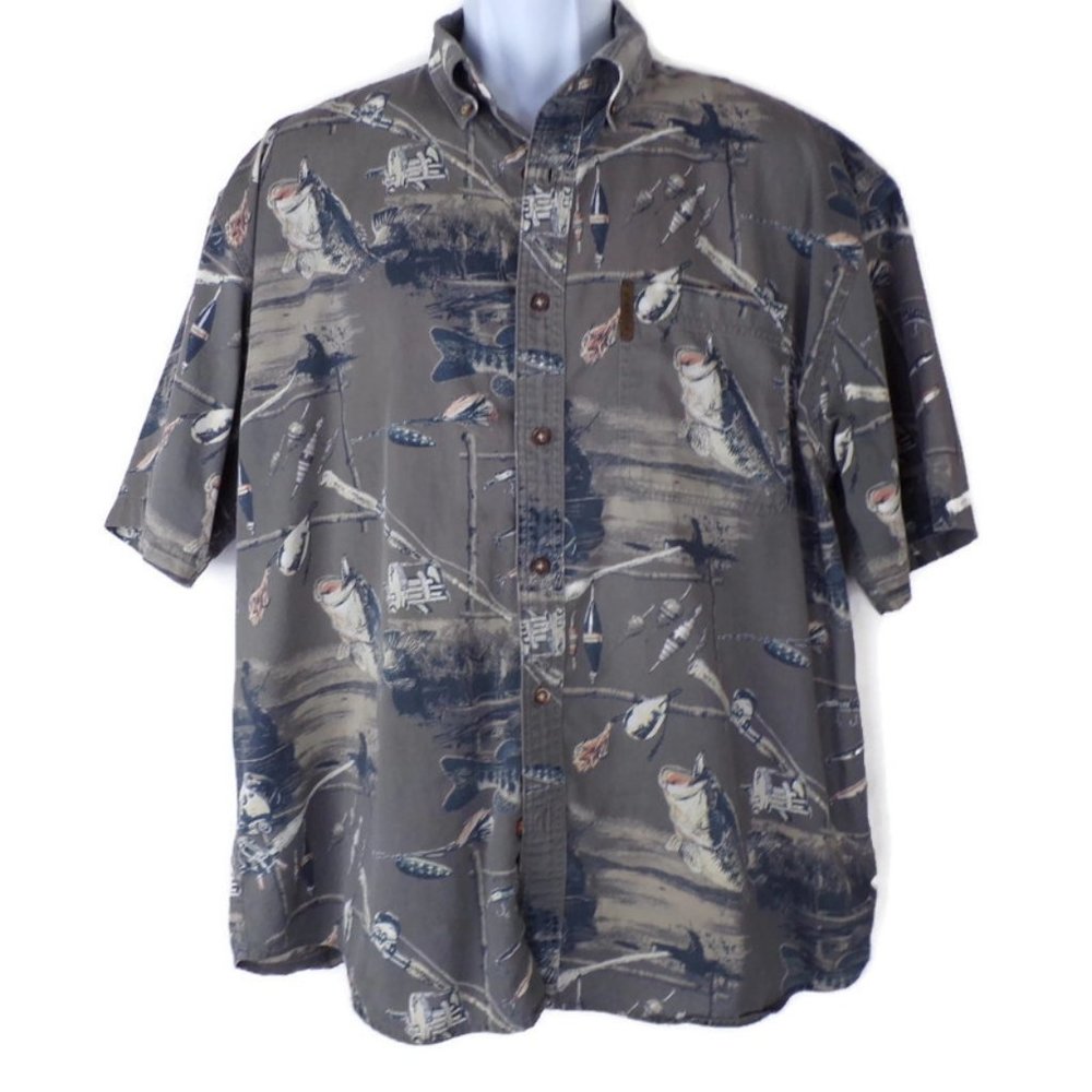 Men's Clearwater Button Down Bass Shirt Sh/Sl 2422